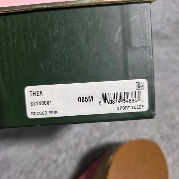 Kate Spade Thea Pink Suede Espadrille Wedge Mules Logo Side 8.5M NEW - Picture 7 of 7